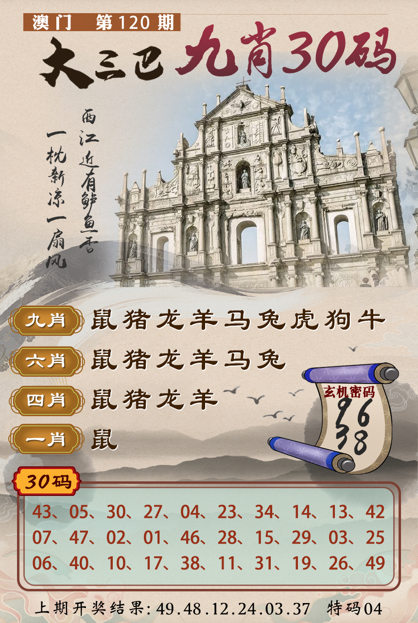 澳門大三巴神秘?cái)?shù)字